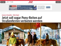 Bild zum Artikel: Jetzt soll sogar Pony-Reiten auf Straßenfesten verboten werden