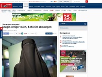 Bild zum Artikel: 'Gott wird mir recht geben' - Zeugin weigert sich, Schleier abzulegen