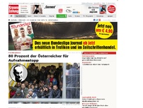 Bild zum Artikel: 80 Prozent der Österreicher wollen Aufnahmestopp!