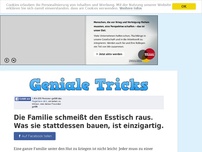 Bild zum Artikel: Die Familie schmeißt den Esstisch raus. Was sie stattdessen bauen, ist einzigartig.