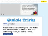 Bild zum Artikel: Diese Törtchen sind luftig wie eine Wolke und brauchen nur 3 Zutaten. Wer noch aufwändig backt,...