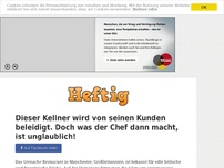 Bild zum Artikel: Dieser Kellner wird von seinen Kunden beleidigt. Doch was der Chef dann macht, ist unglaublich!