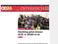 Bild zum Artikel: Flüchtling gefiel Zimmer nicht: er zündet es an