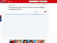 Bild zum Artikel: Landtagswahl 2016 - 'Vernichtendes Urteil': Presse rechnet nach Wahl-Debakel mit Angela Merkel ab