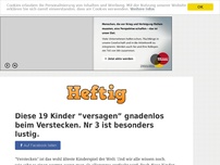 Bild zum Artikel: Diese 19 Kinder versagen gnadenlos beim Verstecken. Nr 3 ist besonders lustig.