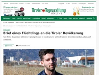 Bild zum Artikel: Brief eines Flüchtlings an die Tiroler Bevölkerung