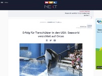 Bild zum Artikel: Erfolg für Tierschützer in den USA: Seaworld verzichtet auf Orcas
