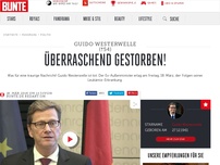 Bild zum Artikel: Überraschend gestorben!