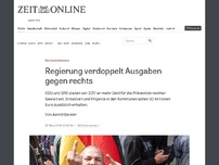 Bild zum Artikel: Rechtsextremismus: Regierung verdoppelt Ausgaben gegen Rechts