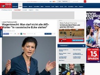 Bild zum Artikel: Linken-Fraktionschefin - Wagenknecht: Man darf nicht alle AfD-Wähler 'in rassistische Ecke stellen'