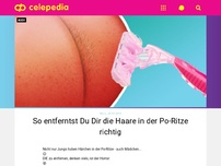 Bild zum Artikel: Haare in der Po-Ritze: SO entfernst Du sie Dir – OHNE Schmerzen