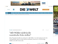 Bild zum Artikel: Sahra Wagenknecht: 'AfD-Wähler nicht in die rassistische Ecke stellen'