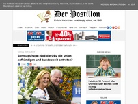 Bild zum Artikel: Sonntagsfrage: Soll die CSU die Union aufkündigen und bundesweit antreten?