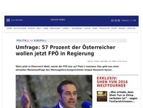 Bild zum Artikel: Umfrage: 57 Prozent der Österreicher wollen jetzt FPÖ in Regierung