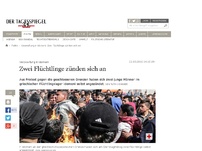 Bild zum Artikel: Zwei Flüchtlinge zünden sich an