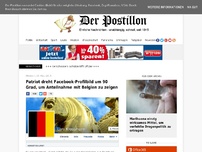 Bild zum Artikel: Patriot dreht Facebook-Profilbild um 90 Grad, um Anteilnahme mit Belgien zu zeigen