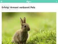 Bild zum Artikel: Erfolg! Armani verbannt Pelz