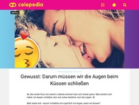 Bild zum Artikel: Darum müssen wir die Augen beim Küssen schließen