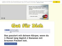 Bild zum Artikel: Das passiert mit deinem Körper, wenn du 1 Monat lang täglich 2 Bananen mit braunen Flecken isst.