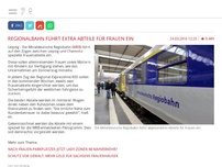 Bild zum Artikel: Wegen Sicherheit: Mitteldeutsche Regiobahn führt Frauenabteile ein