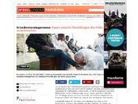 Bild zum Artikel: Gründonnerstagsmesse: Papst wäscht Flüchtlingen die Füße - auch muslimischen