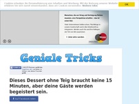 Bild zum Artikel: Dieses Dessert ohne Teig braucht keine 15 Minuten, aber deine Gäste werden begeistert sein.