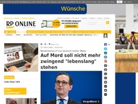 Bild zum Artikel: Gesetzentwurf von Justizminister Maas - Auf Mord soll nicht mehr zwingend 'lebenslang' stehen