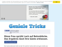 Bild zum Artikel: Diese Frau sprüht Lack auf Betonblöcke. Das Ergebnis lässt ihre Gäste erblassen.