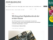 Bild zum Artikel: Bildung: Wir brauchen Digitalkunde ab der ersten Klasse