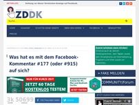 Bild zum Artikel: Was hat es mit dem Facebook-Kommentar #177 auf sich?