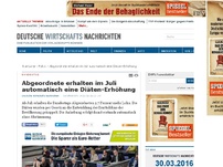 Bild zum Artikel: Abgeordnete erhalten im Juli automatisch eine Diäten-Erhöhung