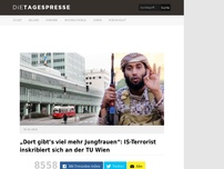 Bild zum Artikel: „Dort gibt’s viel mehr Jungfrauen“: IS-Terrorist inskribiert sich an der TU Wien