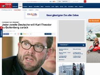Bild zum Artikel: Comeback nach Skandal? - Jeder zweite Deutsche will Karl-Theodor zu Guttenberg zurück