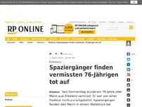 Bild zum Artikel: Erkelenz  - Spaziergänger finden vermissten 76-Jährigen tot auf