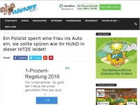 Bild zum Artikel: Ein Polizist sperrt eine Frau ins Auto ein, sie sollte spüren wie ihr HUND in dieser HITZE leidet!