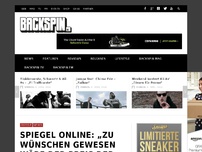 Bild zum Artikel: Spiegel Online: „Zu wünschen gewesen wäre der Preis der 187 Strassenbande“