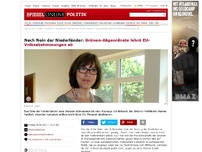 Bild zum Artikel: Nach Nein der Niederländer: Grünen-Politikerin Harms lehnt Volksabstimmungen in der EU ab