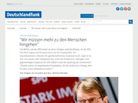 Bild zum Artikel: Deutschlandfunk | Interview | 'Wir müssen mehr zu den Menschen hingehen'