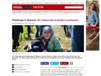 Bild zum Artikel: Flüchtlinge in Idomeni: Wir müssen das Aushalten ausschalten