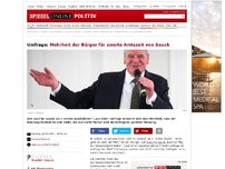 Bild zum Artikel: Umfrage: Mehrheit der Bürger für zweite Amtszeit von Gauck