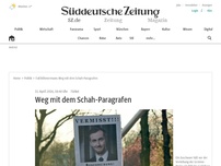 Bild zum Artikel: Weg mit dem Schah-Paragrafen