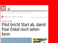 Bild zum Artikel: Er lag im Sterben - Pilot bricht Start ab, damit Paar Enkel noch sehen kann