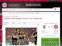 Bild zum Artikel: 2:2 bei Benfica:Halbfinale! FCB erkämpft Remis in Lissabon