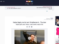 Bild zum Artikel: Katze liegt wie tot am Straßenrand - Trucker hört auf sein Herz und sieht nach ihr