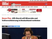 Bild zum Artikel: Neuer Plan: AfD-Storch will Minarette und Vollverschleierung in Deutschland verbieten
