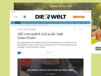 Bild zum Artikel: Neues Programm: AfD verwandelt sich in die Anti-Islam-Partei