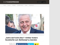 Bild zum Artikel: „Satire darf nicht alles!“: Kritiker fordern Hundstorfer auf, Wahlkampf zu beenden