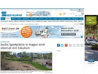 Bild zum Artikel: Sechs Spielplätze in Hagen sind übersät mit Fäkalien