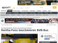 Bild zum Artikel: Hertha-Fans beschmieren BVB-Bus
