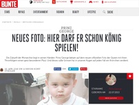 Bild zum Artikel: Neues Foto: Hier darf er schon König spielen!